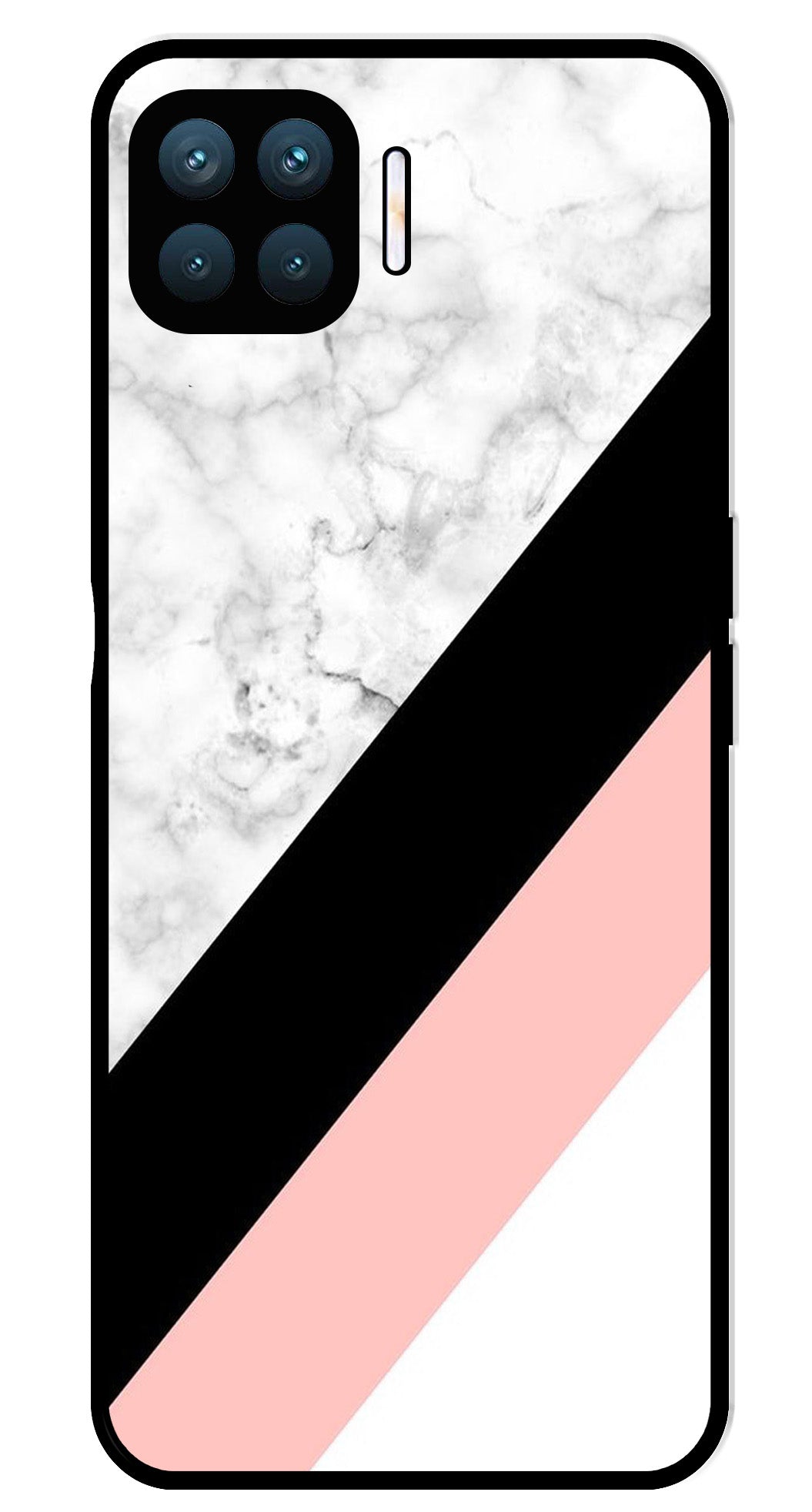 Marble Design Metal Mobile Case for Oppo F17 Pro Marble Design Metal Mobile Case for Oppo F17 Pro (Design No -24)
