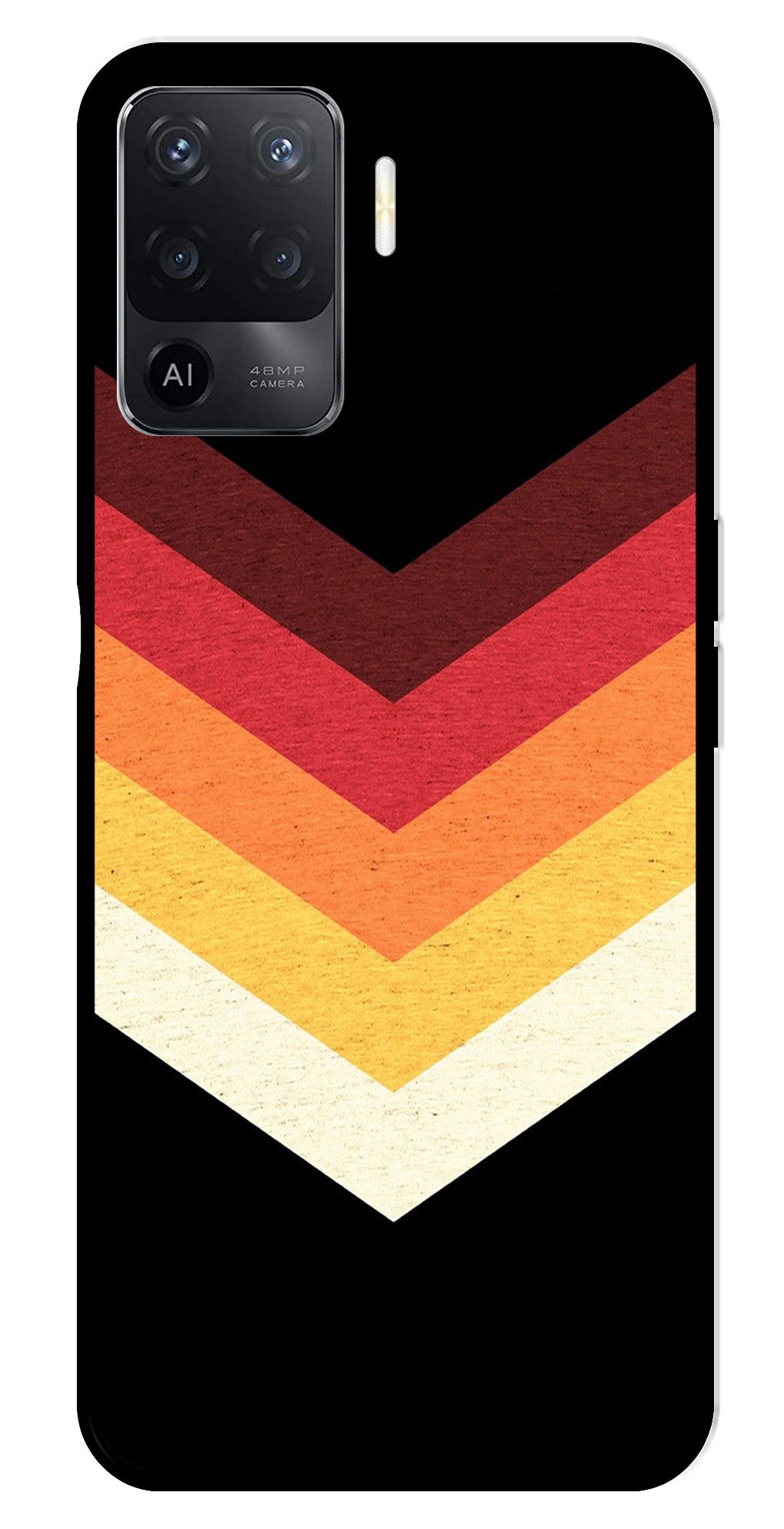 MultiColor Arrow Metal Mobile Case for Oppo Reno5 F MultiColor Arrow Metal Mobile Case for Oppo Reno5 F (Design No -04)