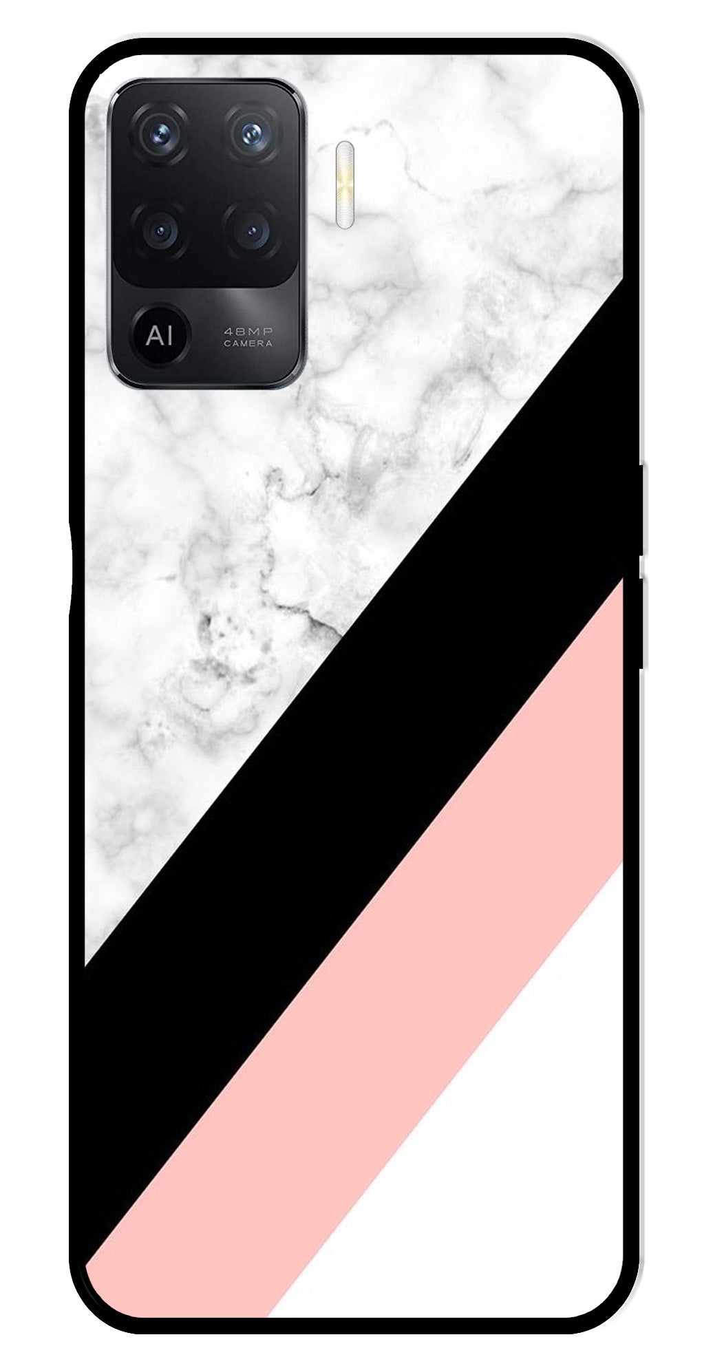Marble Design Metal Mobile Case for Oppo Reno5 F Marble Design Metal Mobile Case for Oppo Reno5 F (Design No -24)