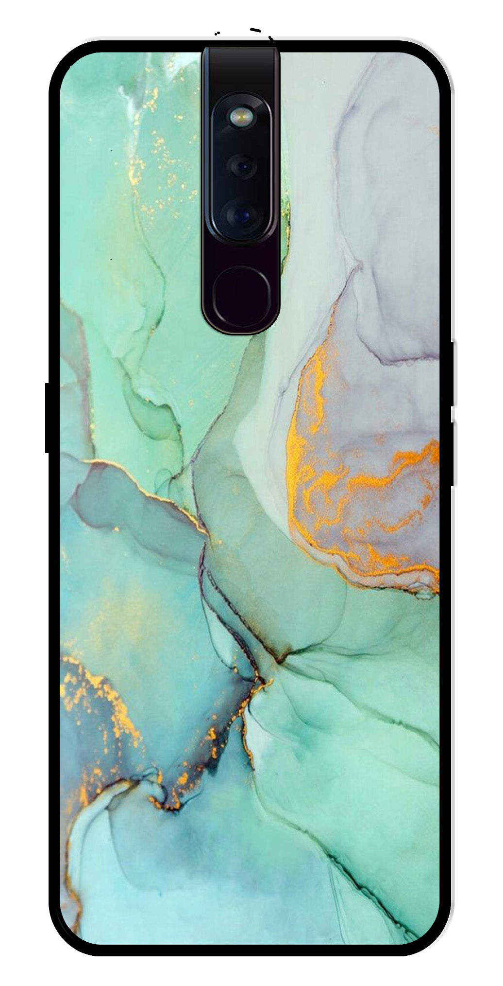 Marble Design Metal Mobile Case for Oppo F11 Pro Marble Design Metal Mobile Case for Oppo F11 Pro (Design No -46)