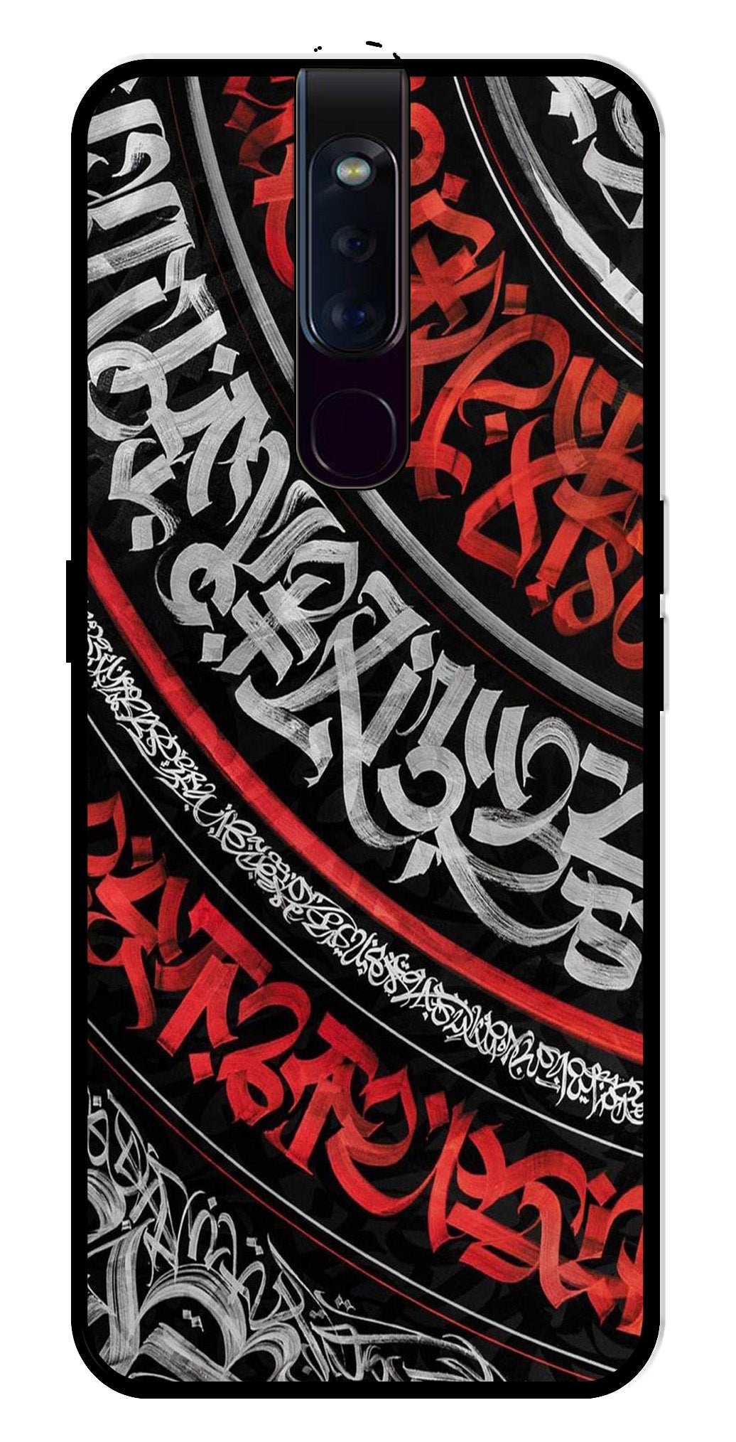 Qalander Art Metal Mobile Case for Oppo F11 Pro (Design No -49)