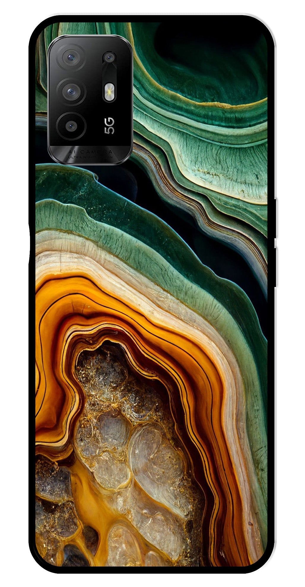 Marble Design Metal Mobile Case for Oppo F19 Pro Plus Marble Design Metal Mobile Case for Oppo F19 Pro Plus (Design No -28)