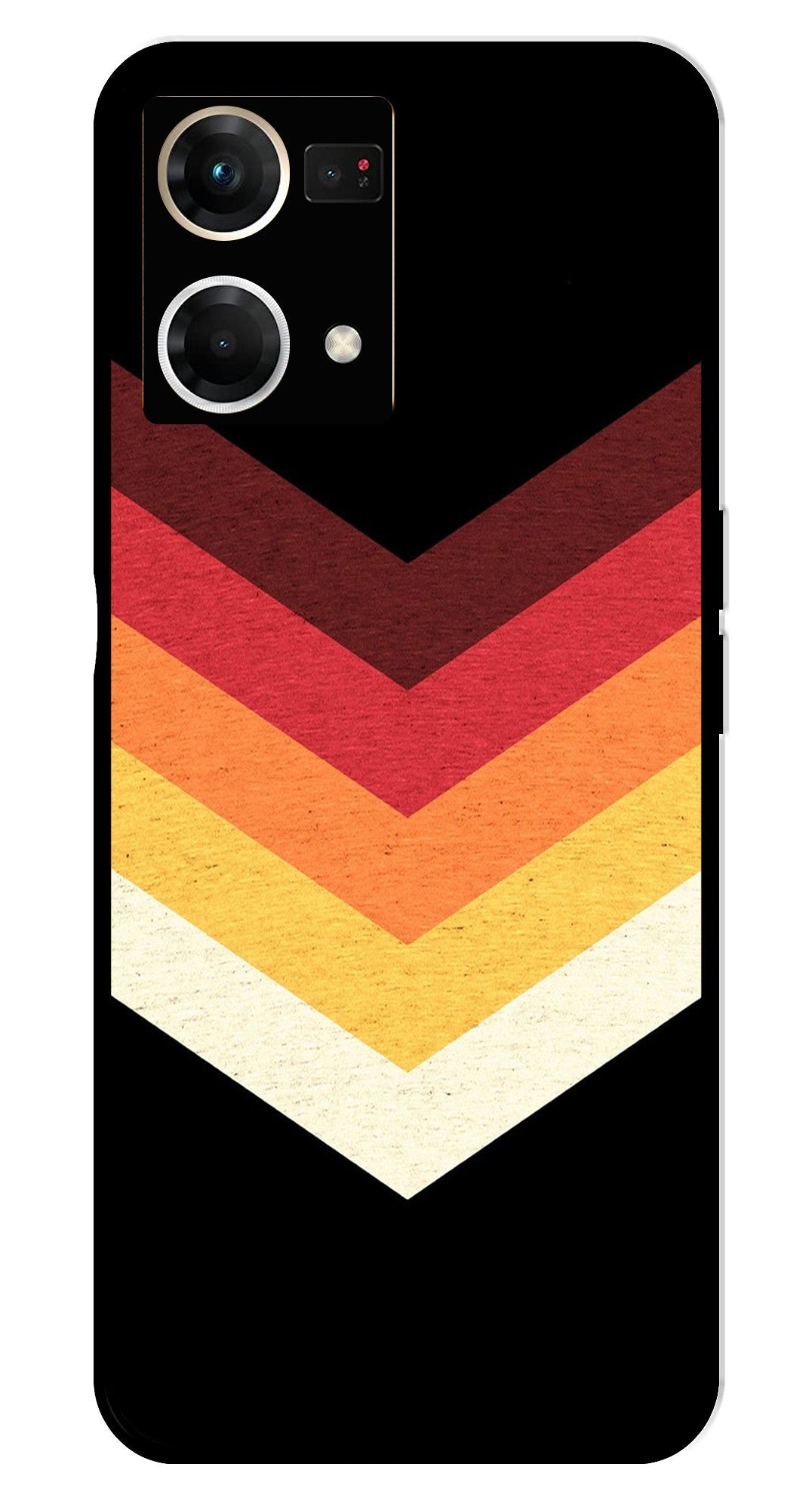 MultiColor Arrow Metal Mobile Case for Oppo F21 Pro MultiColor Arrow Metal Mobile Case for Oppo F21 Pro (Design No -04)