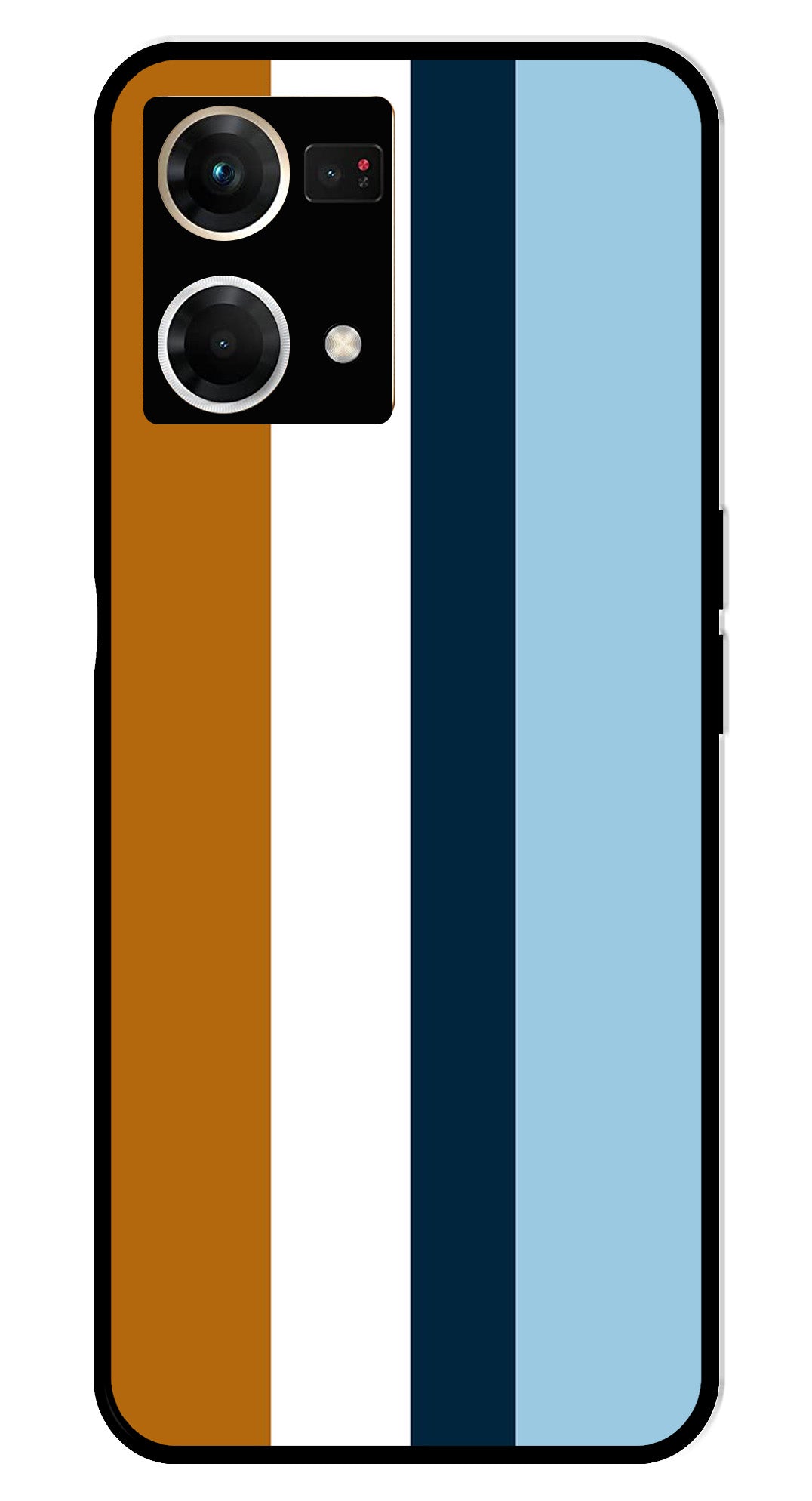 MultiColor Pattern Metal Mobile Case for Oppo F21 Pro MultiColor Pattern Metal Mobile Case for Oppo F21 Pro (Design No -17)