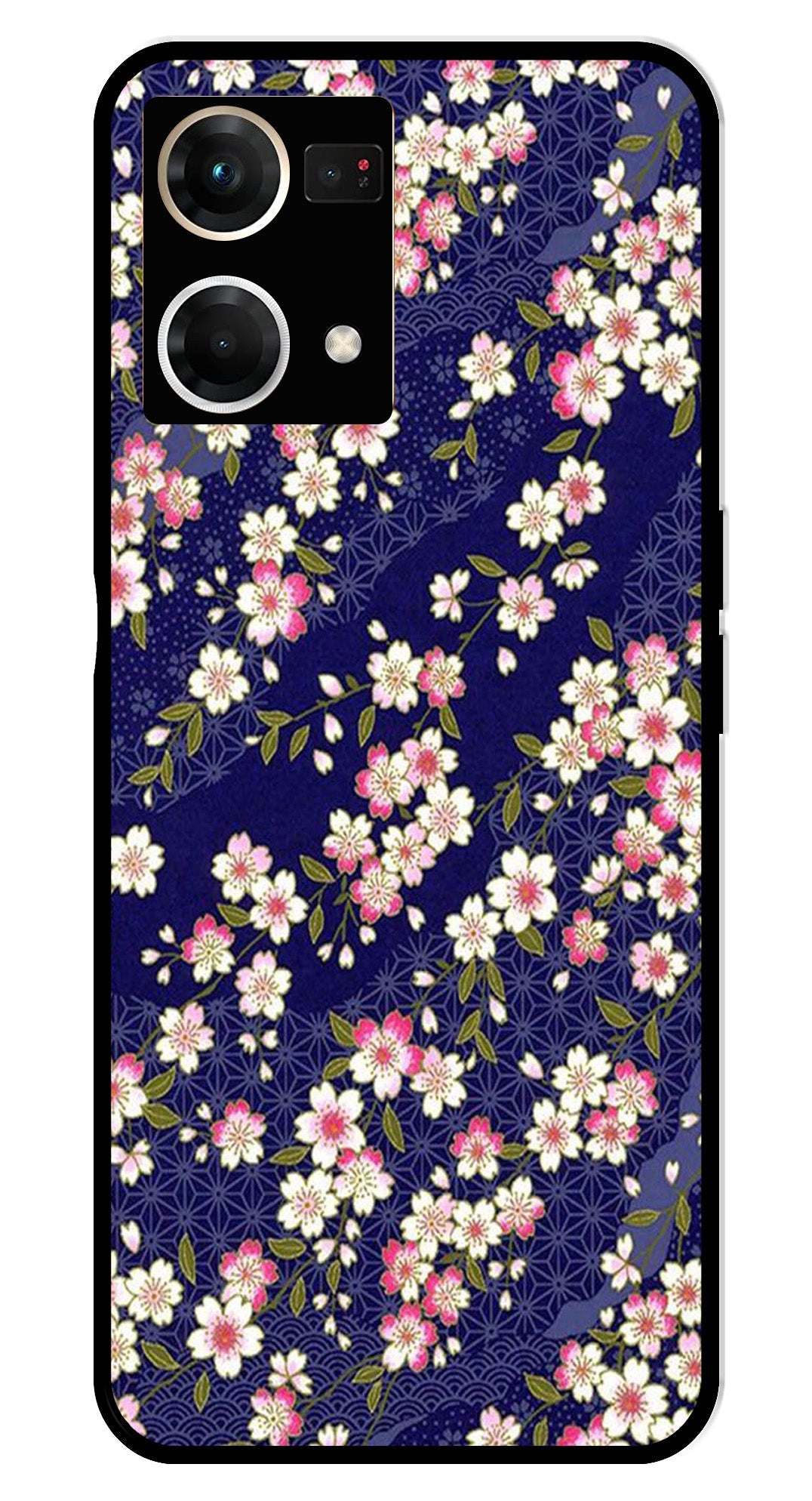 Flower Design Metal Mobile Case for Oppo F21 Pro Flower Design Metal Mobile Case for Oppo F21 Pro (Design No -25)
