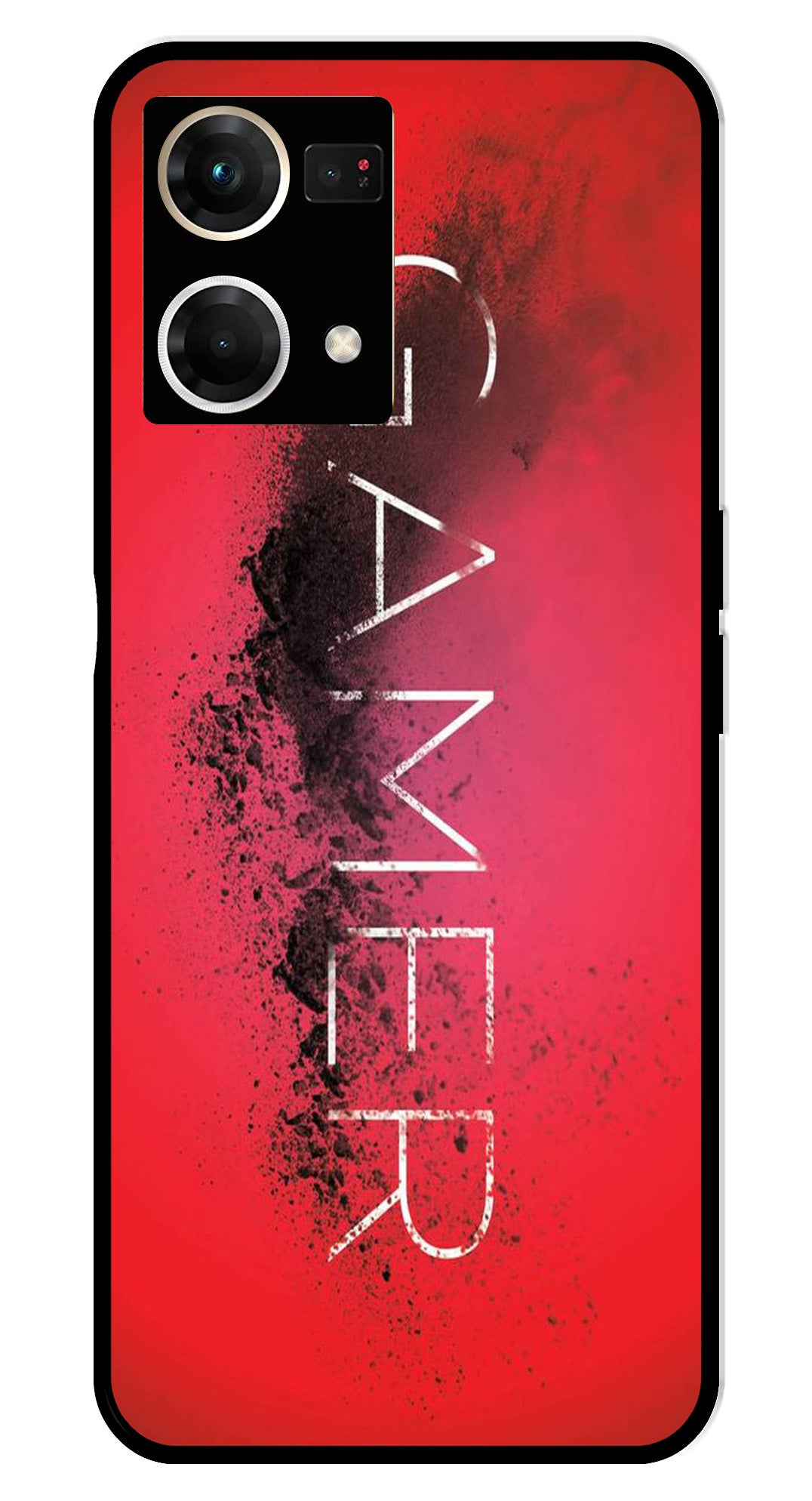 Gamer Pattern Metal Mobile Case for Oppo F21 Pro Gamer Pattern Metal Mobile Case for Oppo F21 Pro (Design No -41)