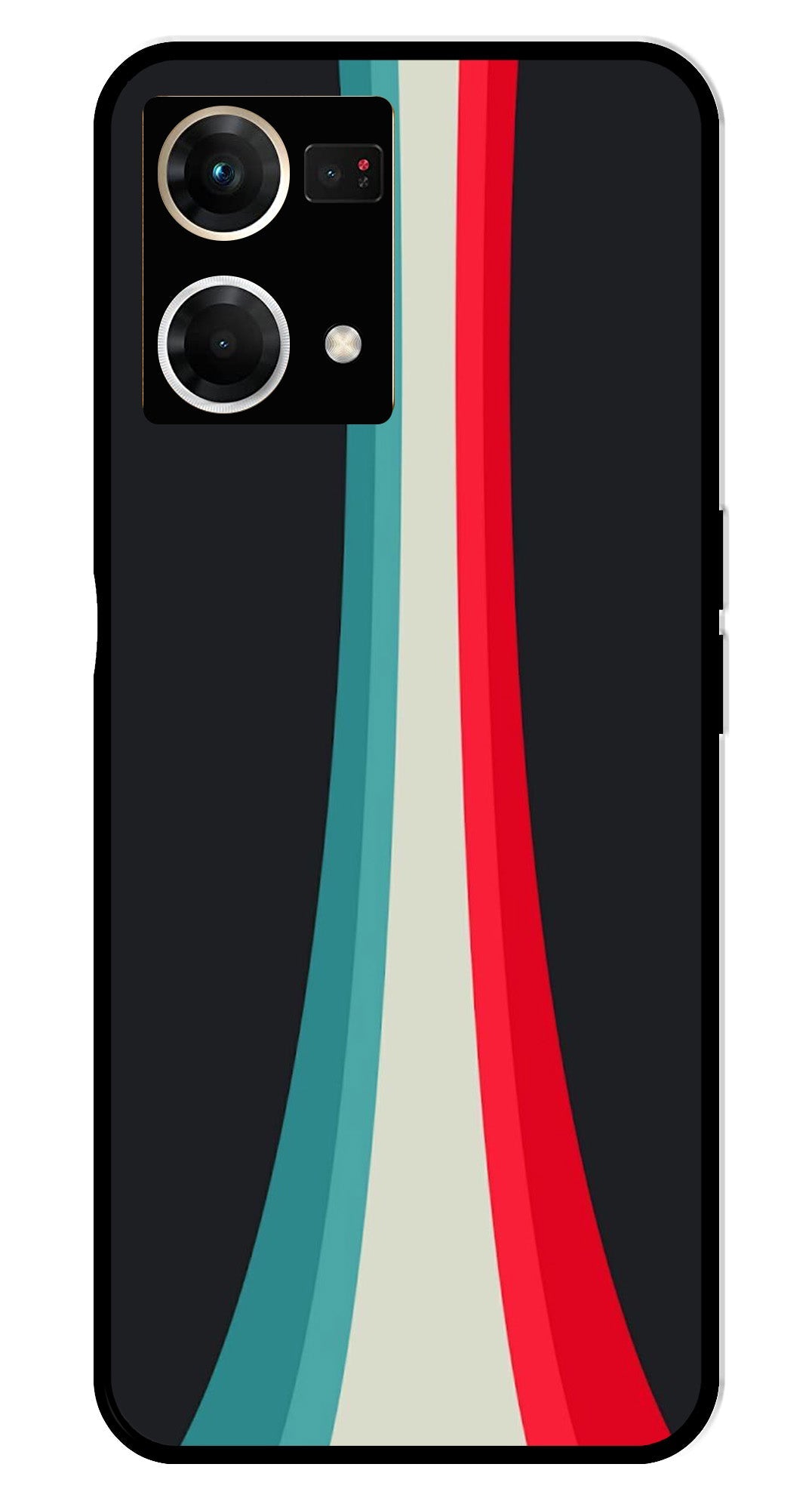 Modern Art Colorful Metal Mobile Case for Oppo F21 Pro Modern Art Colorful Metal Mobile Case for Oppo F21 Pro (Design No -48)