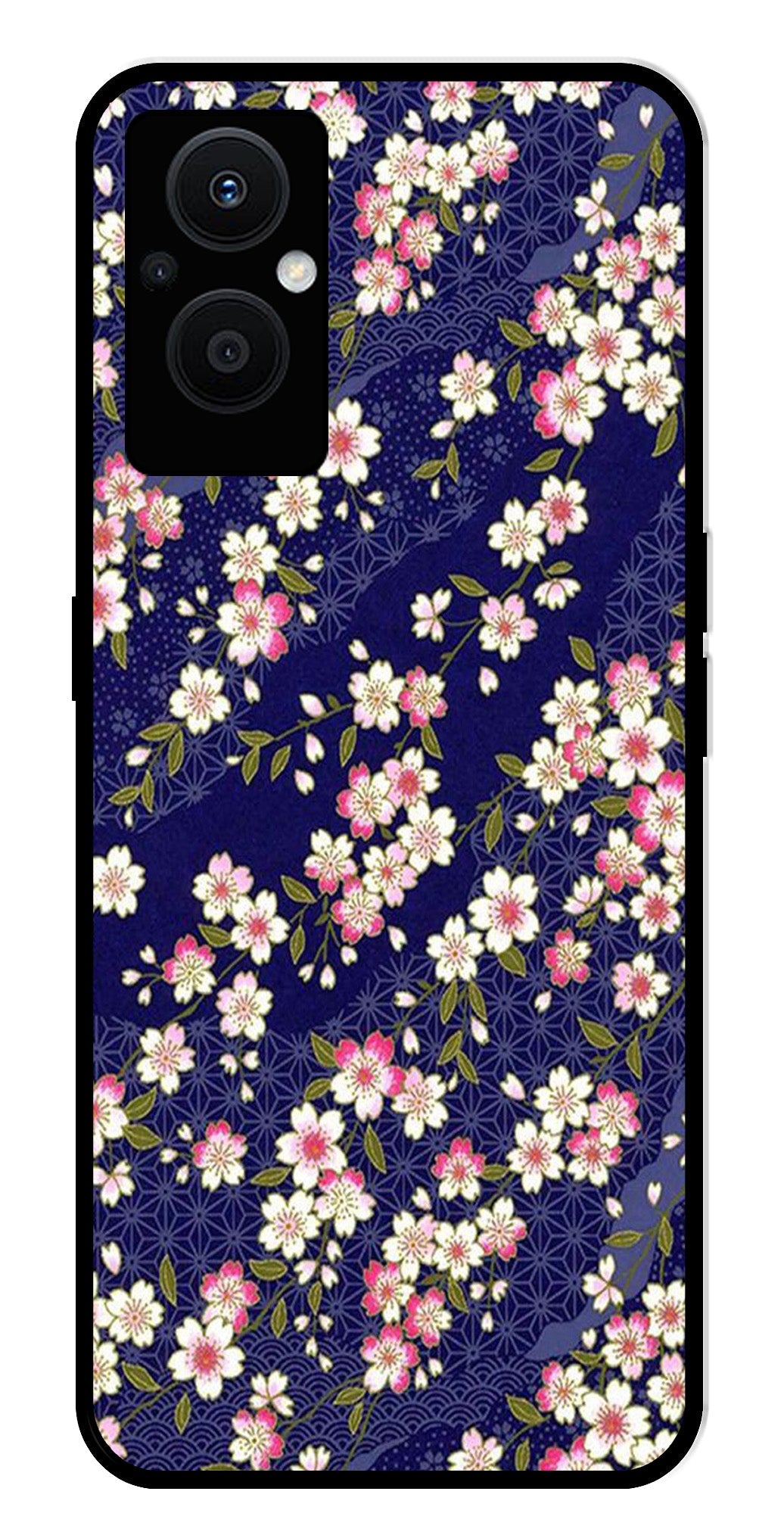 Flower Design Metal Mobile Case for Oppo F21 Pro 5G Flower Design Metal Mobile Case for Oppo F21 Pro 5G (Design No -25)