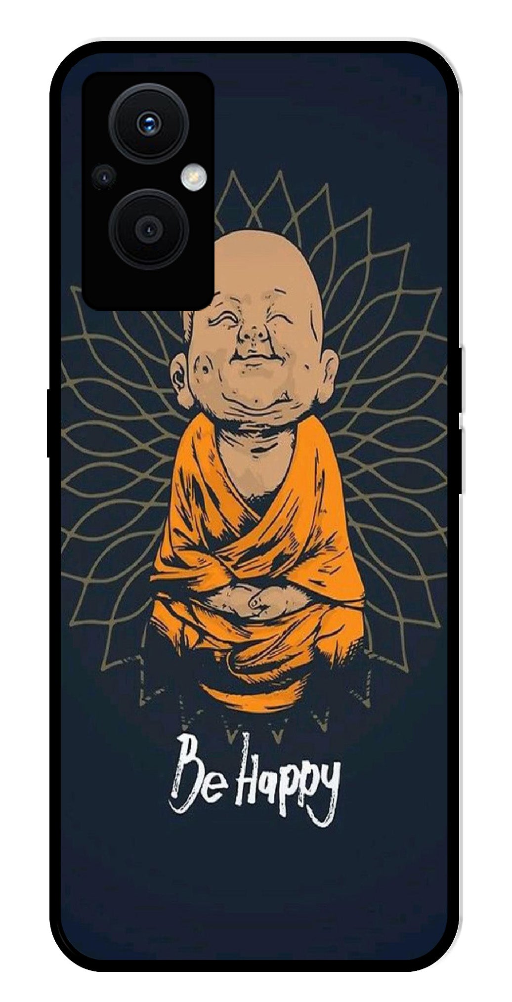 Be Happy Metal Mobile Case for Oppo F21 Pro 5G Be Happy Metal Mobile Case for Oppo F21 Pro 5G (Design No -27)