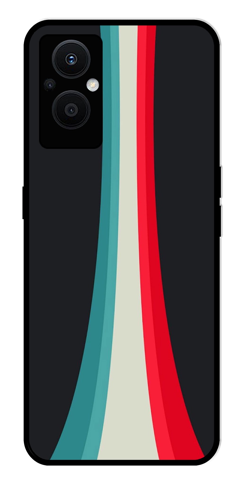 Modern Art Colorful Metal Mobile Case for Oppo F21 Pro 5G Modern Art Colorful Metal Mobile Case for Oppo F21 Pro 5G (Design No -48)