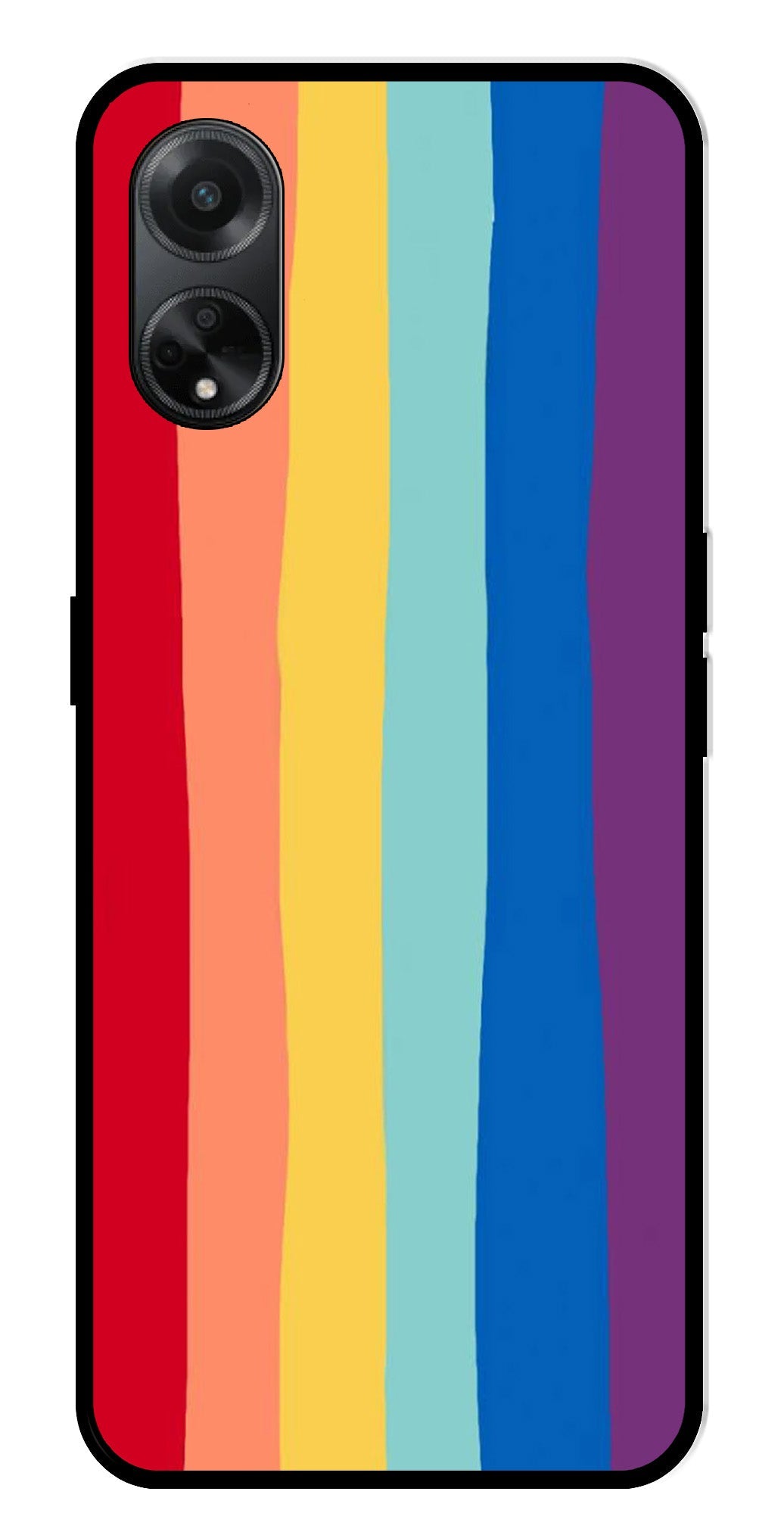Rainbow MultiColor Metal Mobile Case for Oppo F23 5G Rainbow MultiColor Metal Mobile Case for Oppo F23 5G (Design No -03)