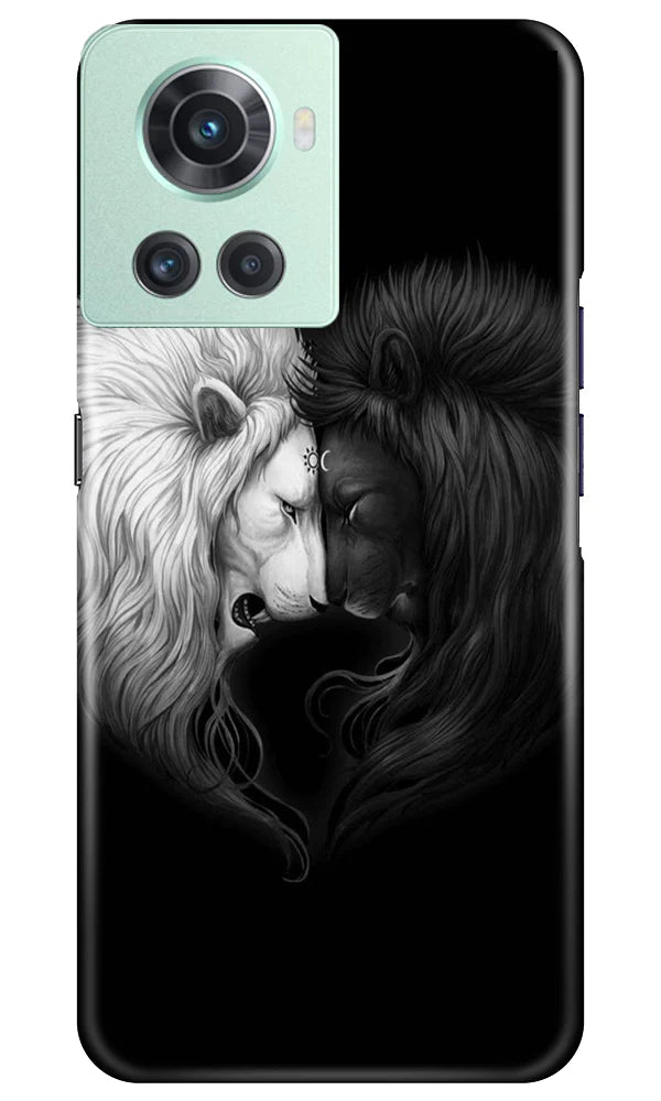 Dark White Lion Mobile Back Case for OnePlus 10R 5G (Design - 140) Dark White Lion Case for OnePlus 10R 5G (Design - 140)