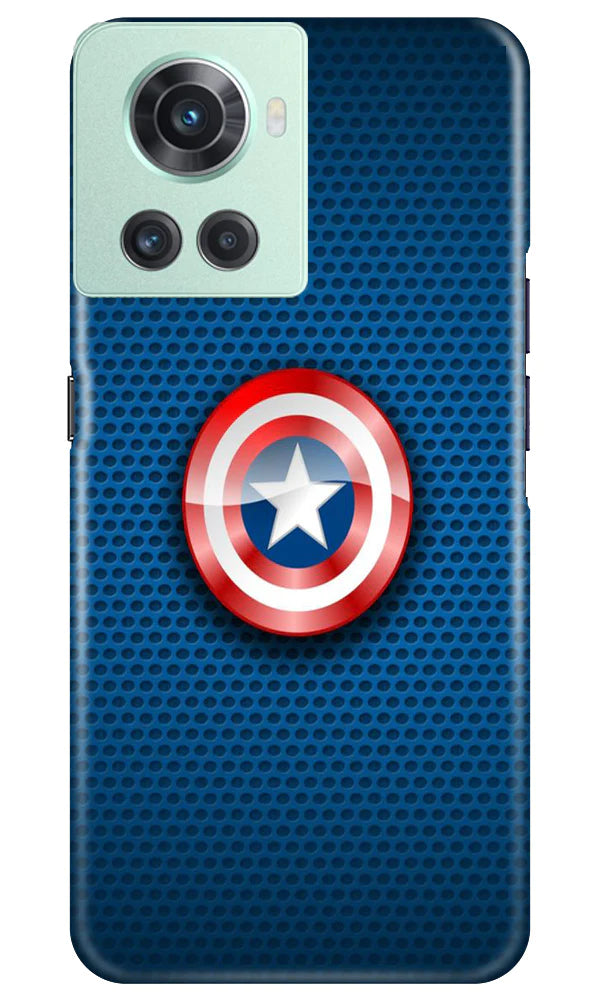Captain America Shield Mobile Back Case for OnePlus 10R 5G (Design - 222) Captain America Shield Case for OnePlus 10R 5G (Design No. 222)