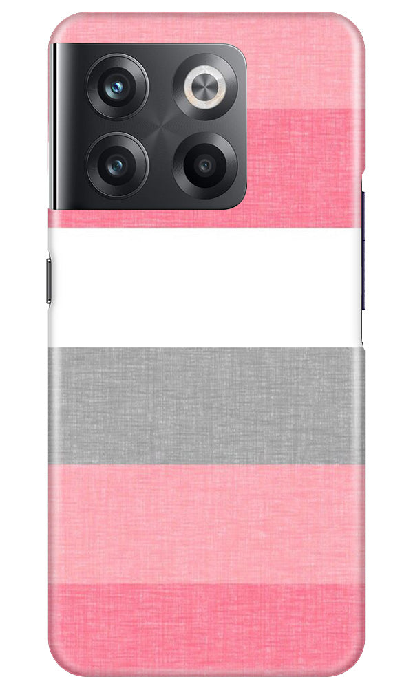 Pink white pattern Mobile Back Case for OnePlus 10T 5G (Design - 55) Pink white pattern Case for OnePlus 10T 5G