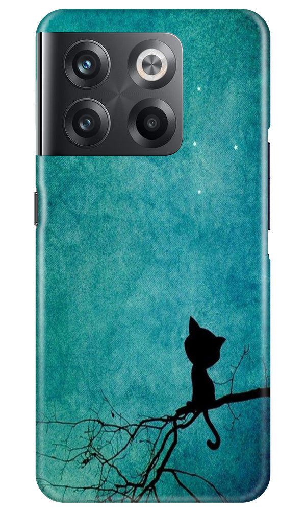 Moon cat Mobile Back Case for OnePlus 10T 5G (Design - 70) Moon cat Case for OnePlus 10T 5G