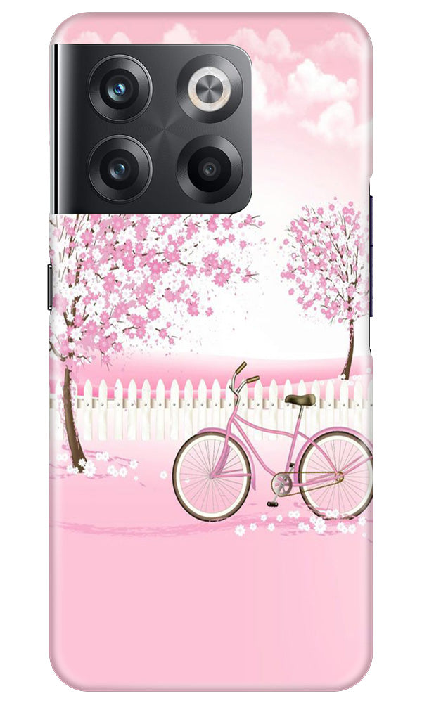 Pink Flowers Cycle Mobile Back Case for OnePlus 10T 5G (Design - 102) Pink Flowers Cycle Case for OnePlus 10T 5G (Design - 102)