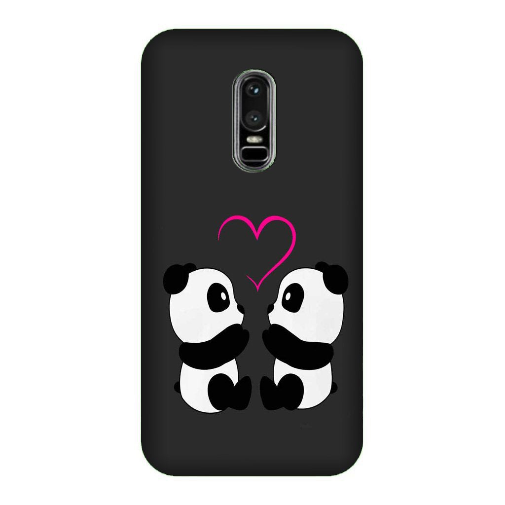Panda Love Mobile Back Case for OnePlus 6 (Design - 398) Panda Love Mobile Back Case for OnePlus 6 (Design - 398)
