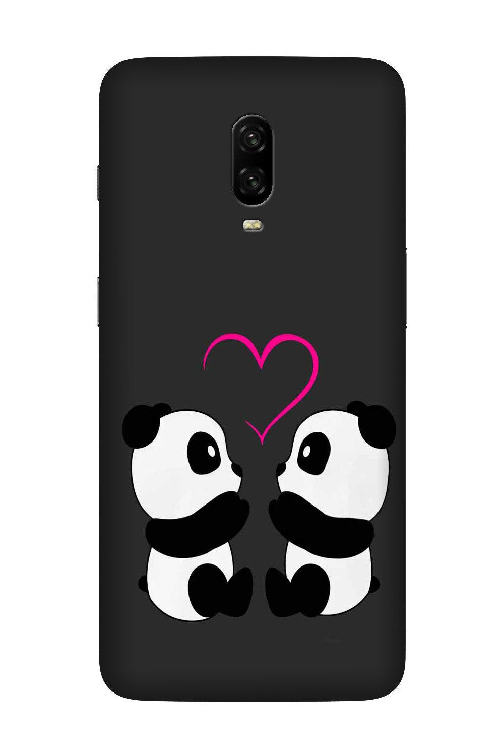 Panda Love Mobile Back Case for OnePlus 6T (Design - 398) Panda Love Mobile Back Case for OnePlus 6T (Design - 398)