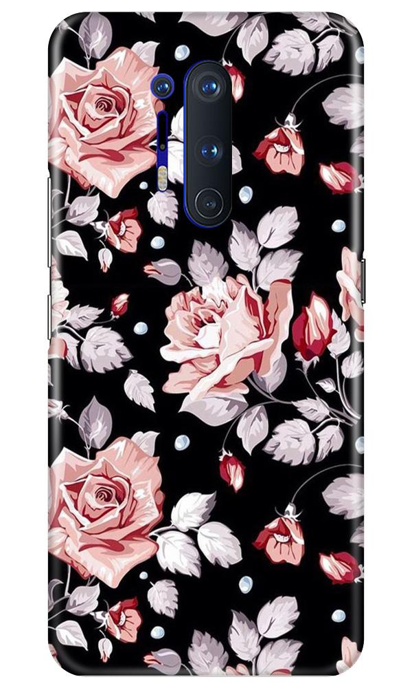 Pink rose Mobile Back Case for OnePlus 8 Pro (Design - 12) Pink rose Case for OnePlus 8 Pro