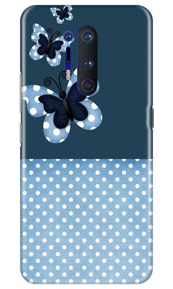 White dots Butterfly Mobile Back Case for OnePlus 8 Pro (Design - 31) White dots Butterfly Case for OnePlus 8 Pro