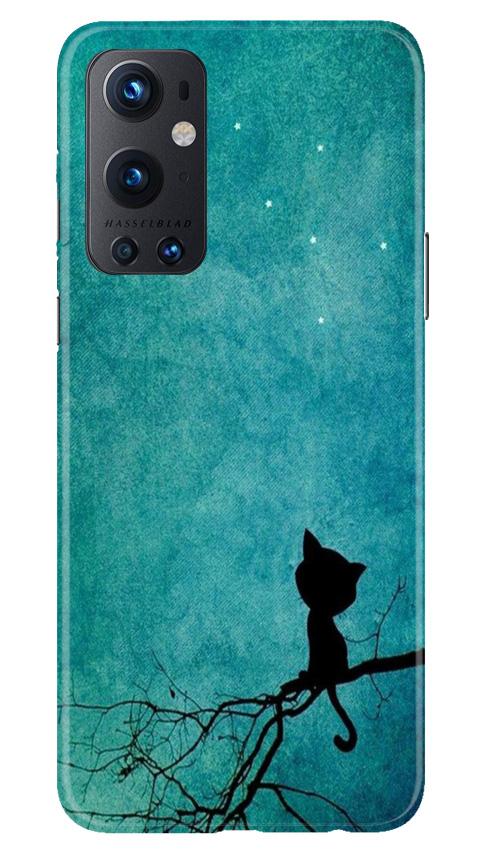 Moon cat Mobile Back Case for OnePlus 9 Pro (Design - 70) Moon cat Case for OnePlus 9 Pro