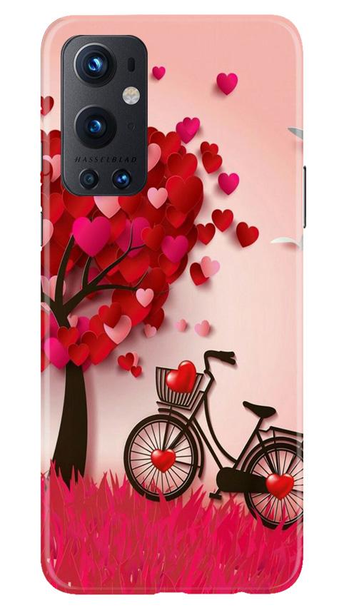 Red Heart Cycle Mobile Back Case for OnePlus 9 Pro (Design - 222) Red Heart Cycle Case for OnePlus 9 Pro (Design No. 222)