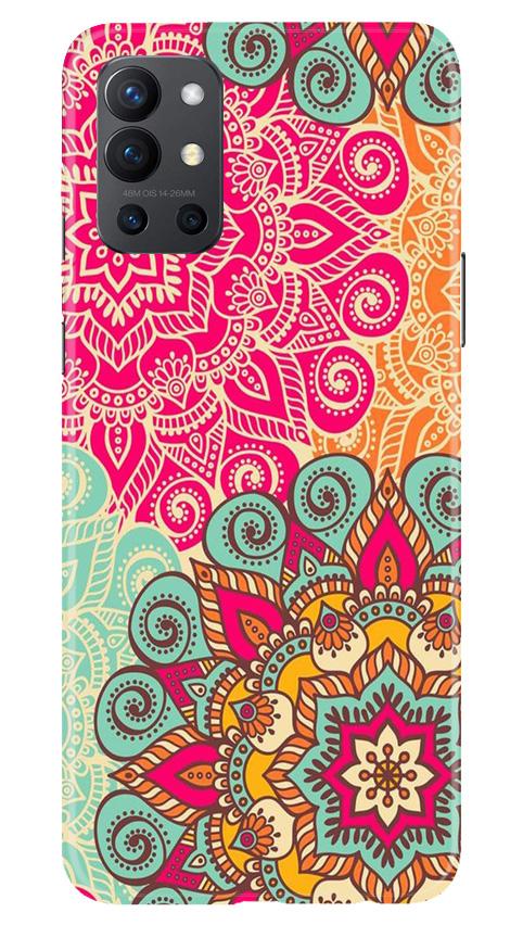 Rangoli art Mobile Back Case for OnePlus 9R (Design - 6) Rangoli art Case for OnePlus 9R