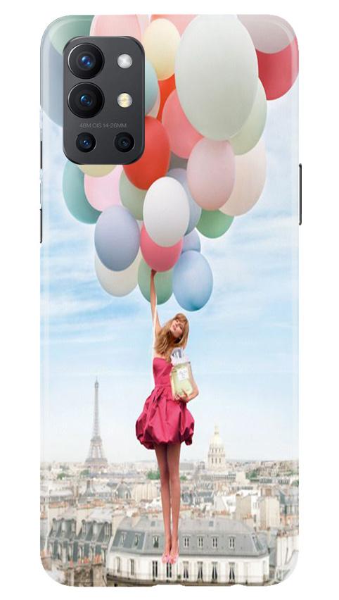 Girl with Baloon Mobile Back Case for OnePlus 9R (Design - 84) Girl with Baloon Case for OnePlus 9R