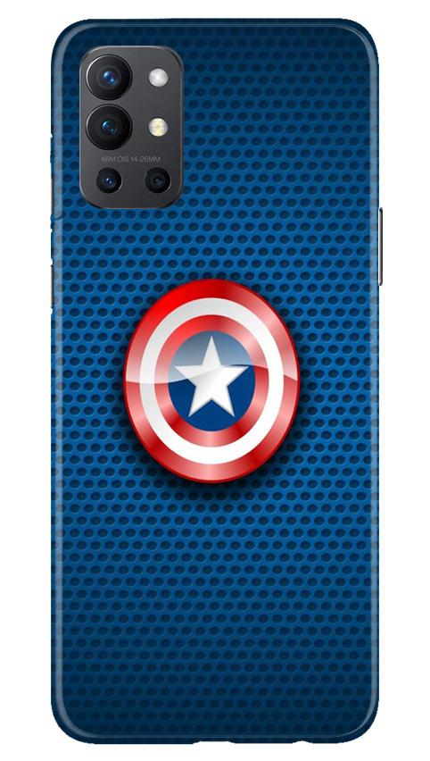 Captain America Shield Mobile Back Case for OnePlus 9R (Design - 253) Captain America Shield Case for OnePlus 9R (Design No. 253)