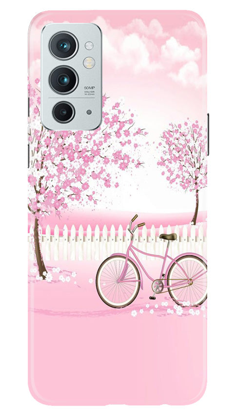 Pink Flowers Cycle Mobile Back Case for OnePlus 9RT 5G (Design - 102) Pink Flowers Cycle Case for OnePlus 9RT 5G (Design - 102)