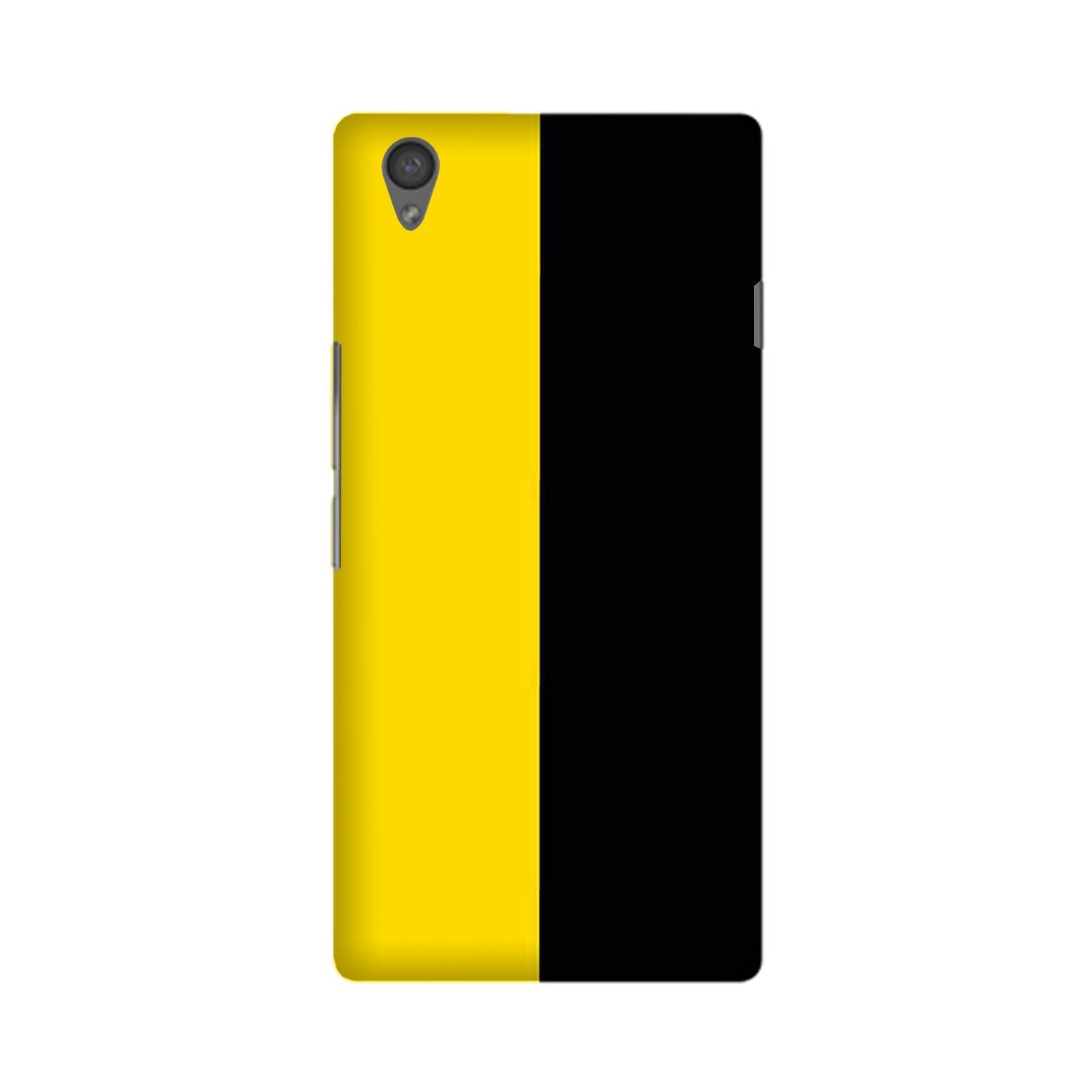 Black Yellow Pattern Mobile Back Case for OnePlus X (Design - 397)