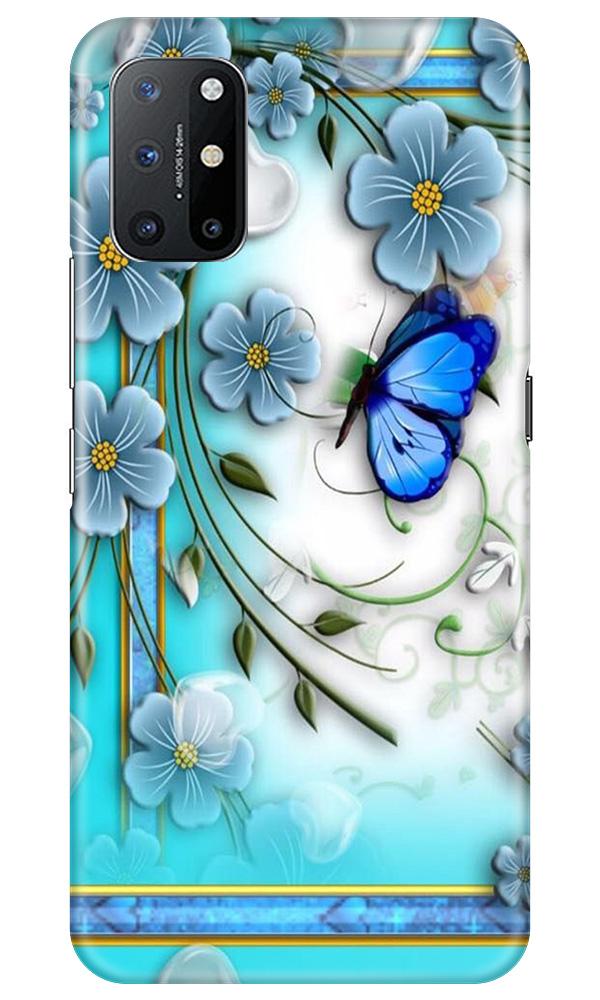 Blue Butterfly Mobile Back Case for OnePlus 8T (Design - 21) Blue Butterfly Case for OnePlus 8T