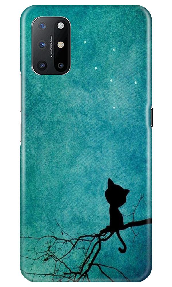 Moon cat Mobile Back Case for OnePlus 8T (Design - 70) Moon cat Case for OnePlus 8T