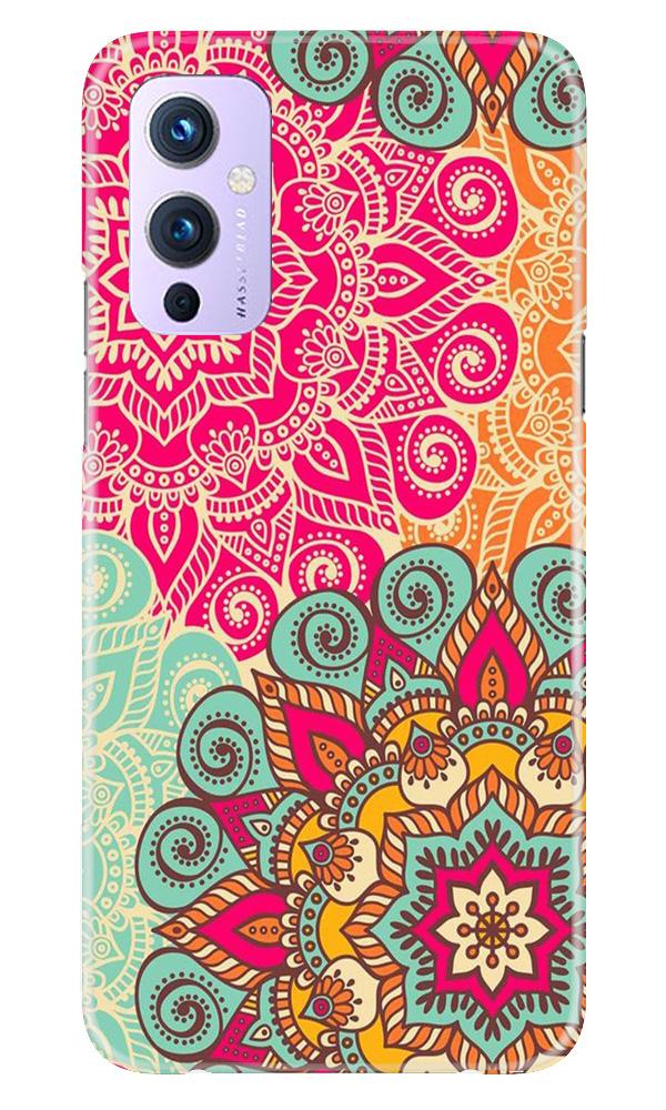 Rangoli art Mobile Back Case for OnePlus 9 (Design - 6) Rangoli art Case for OnePlus 9