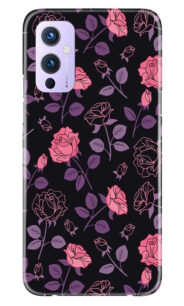 Rose Black Background Mobile Back Case for OnePlus 9 (Design - 27) Rose Black Background Case for OnePlus 9