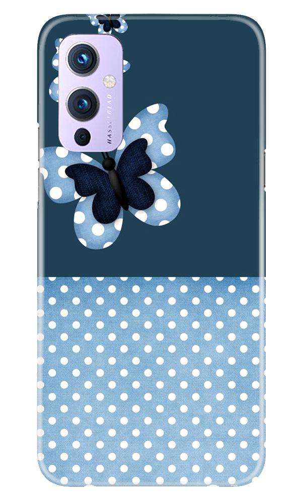 White dots Butterfly Mobile Back Case for OnePlus 9 (Design - 31) White dots Butterfly Case for OnePlus 9