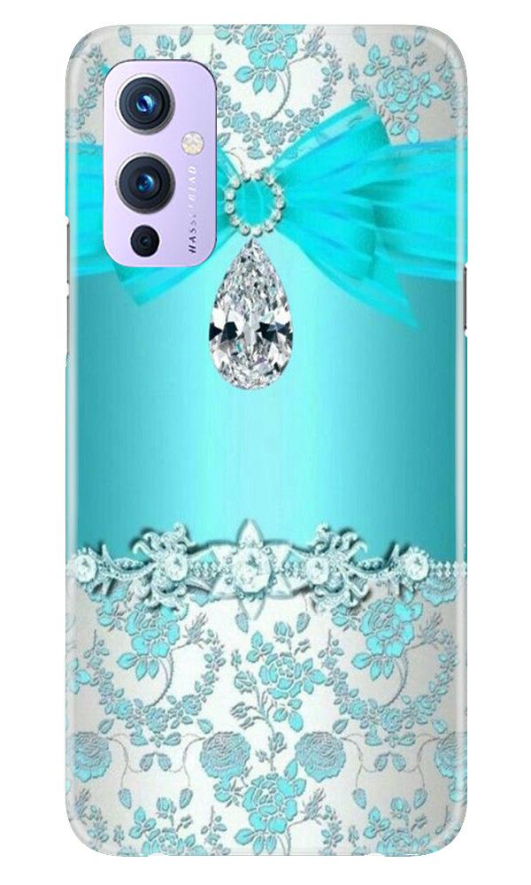 Shinny Blue Background Mobile Back Case for OnePlus 9 (Design - 32) Shinny Blue Background Case for OnePlus 9