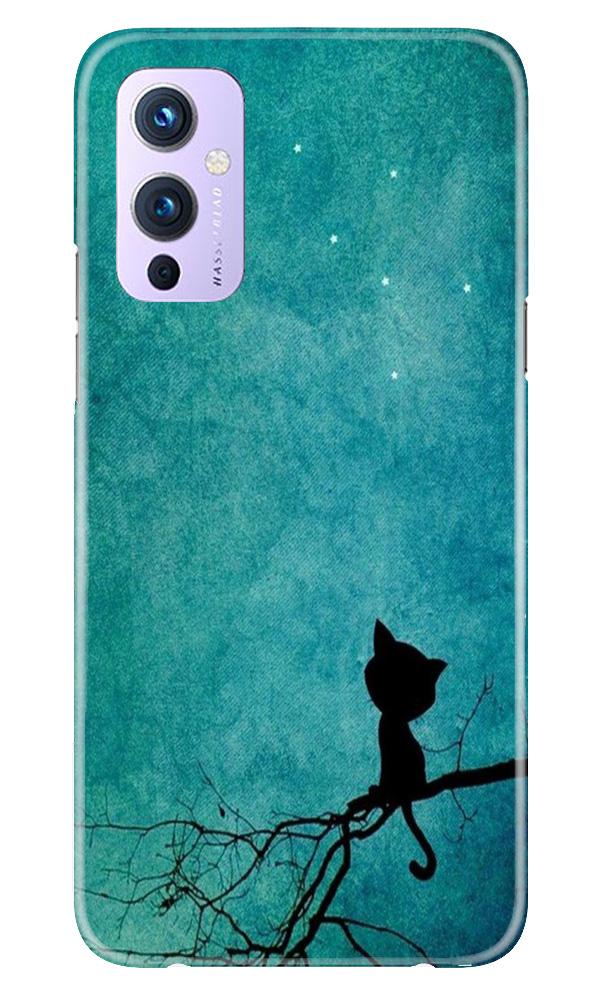 Moon cat Mobile Back Case for OnePlus 9 (Design - 70) Moon cat Case for OnePlus 9