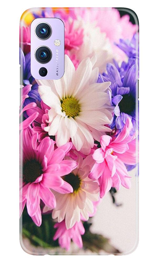 Coloful Daisy Mobile Back Case for OnePlus 9 (Design - 73) Coloful Daisy Case for OnePlus 9