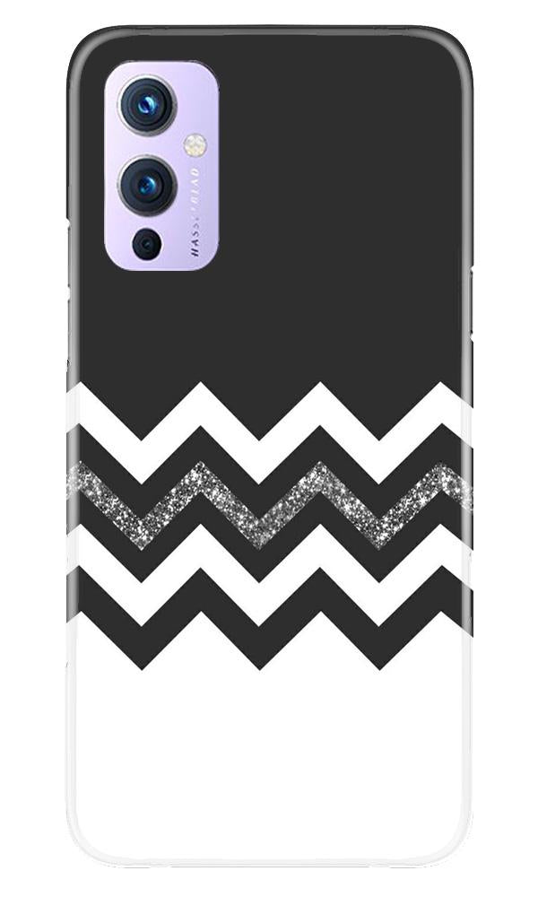 Black white Pattern2Mobile Back Case for OnePlus 9 (Design - 83) Black white Pattern2Case for OnePlus 9