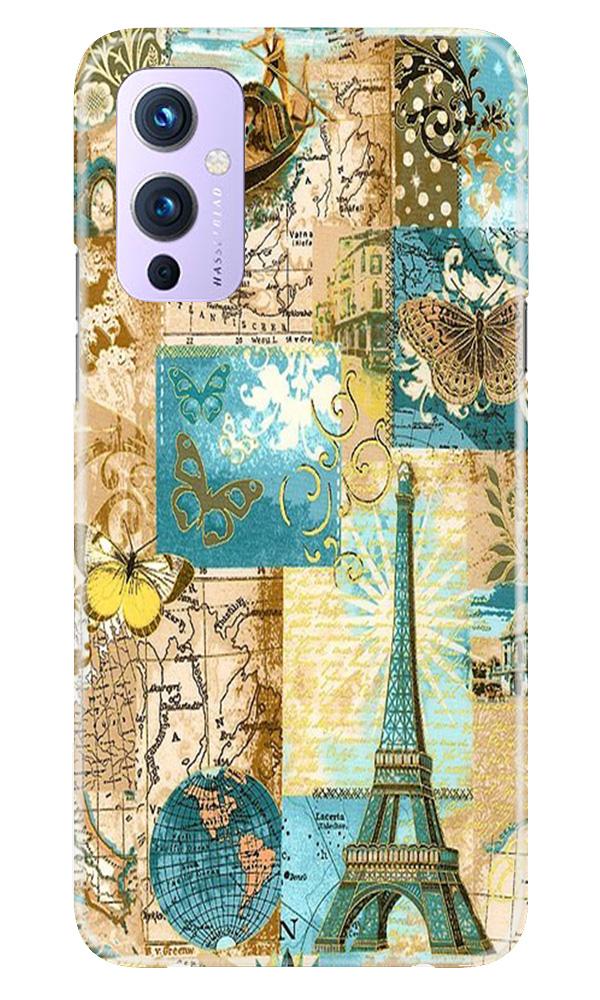 Travel Eiffel Tower Mobile Back Case for OnePlus 9 (Design - 206) Travel Eiffel Tower Case for OnePlus 9 (Design No. 206)