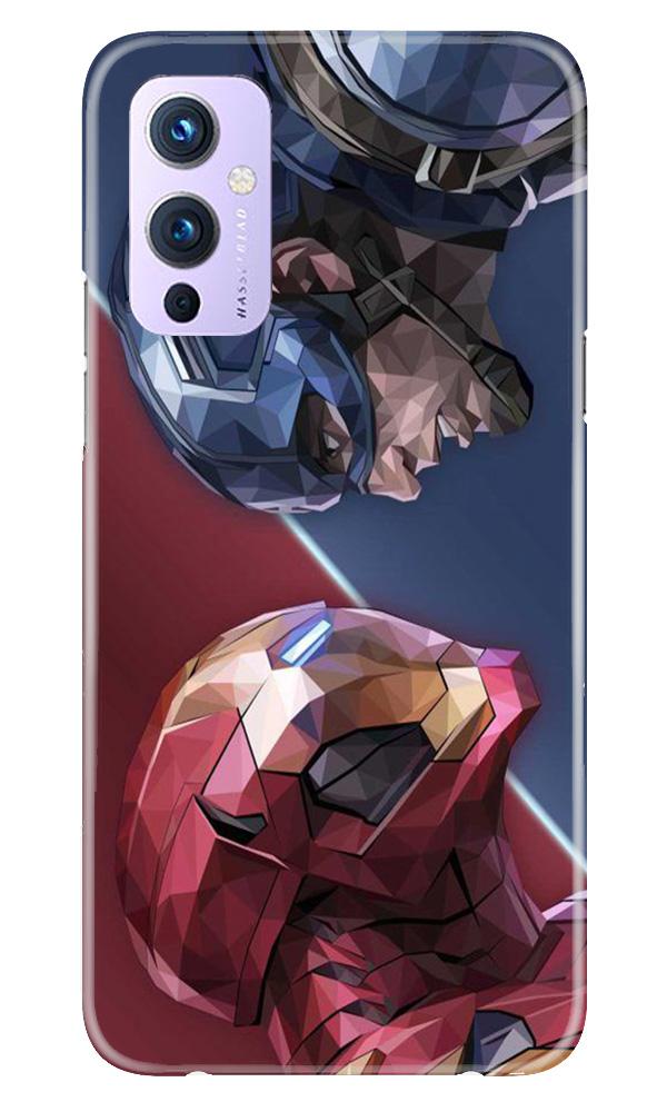Ironman Captain America Mobile Back Case for OnePlus 9 (Design - 245) Ironman Captain America Case for OnePlus 9 (Design No. 245)