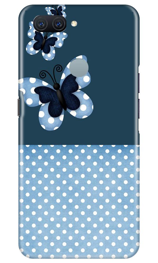 White dots Butterfly Mobile Back Case for Oppo A11K (Design - 31) White dots Butterfly Case for Oppo A11K