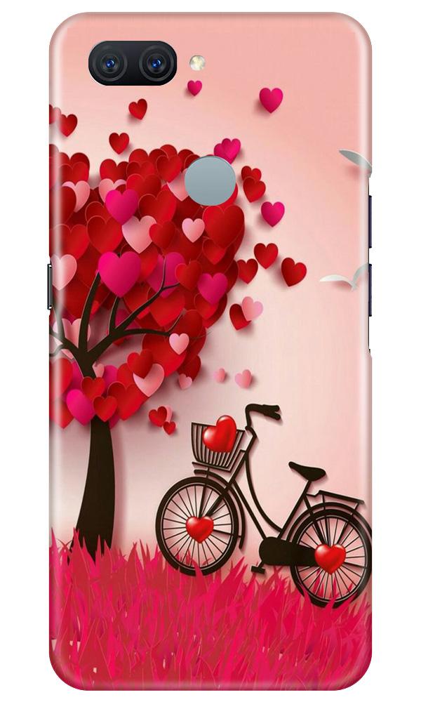 Red Heart Cycle Mobile Back Case for Oppo A11K (Design - 222) Red Heart Cycle Case for Oppo A11K (Design No. 222)