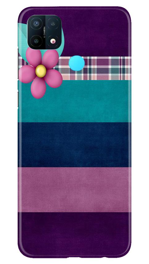 Purple Blue Mobile Back Case for Oppo A15 (Design - 37) Purple Blue Case for Oppo A15