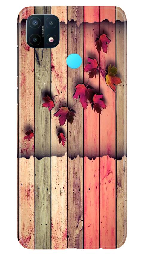 Wooden look2 Mobile Back Case for Oppo A15 (Design - 56) Wooden look2 Case for Oppo A15
