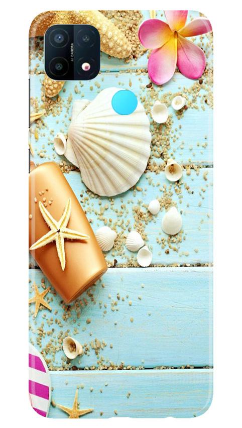 Sea Shells Mobile Back Case for Oppo A15 (Design - 63) Sea Shells Case for Oppo A15