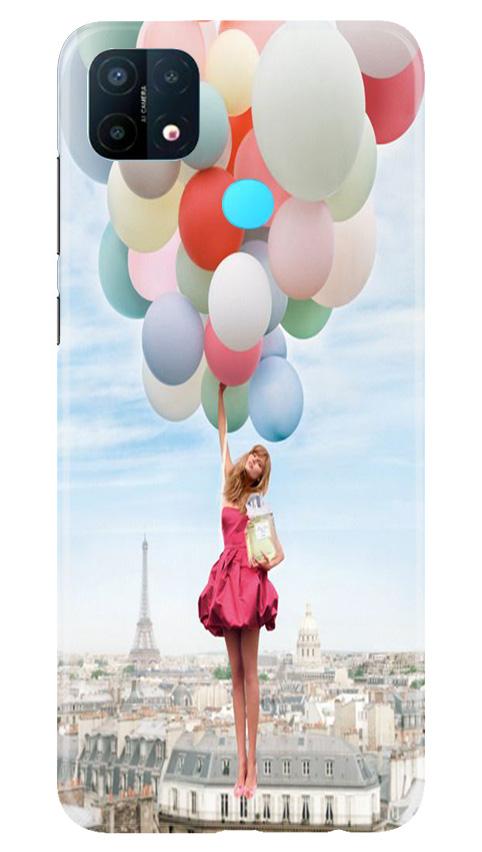 Girl with Baloon Mobile Back Case for Oppo A15 (Design - 84) Girl with Baloon Case for Oppo A15