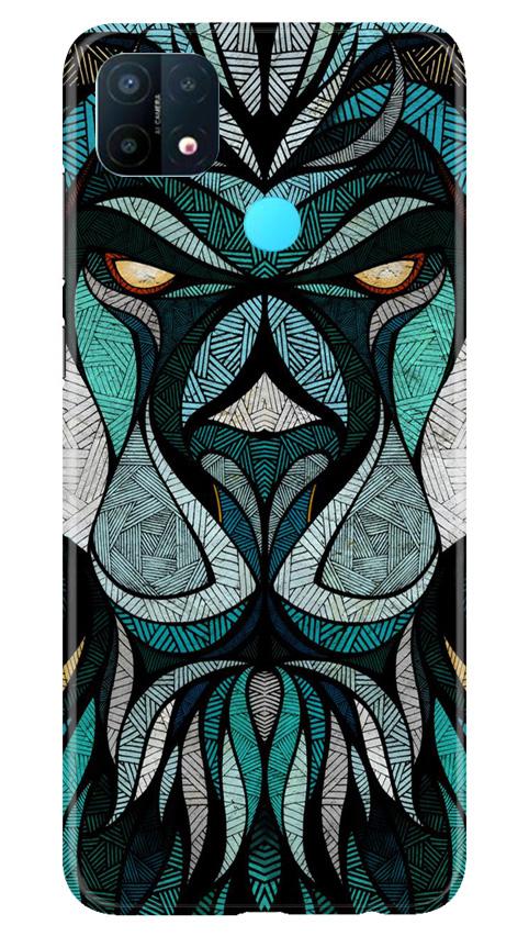 Lion Mobile Back Case for Oppo A15 (Design - 97) Lion Case for Oppo A15