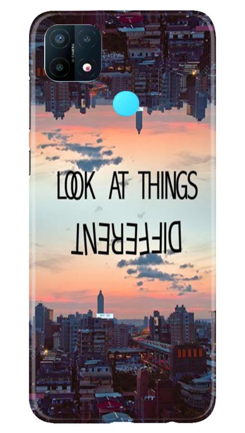 Look at things different Mobile Back Case for Oppo A15 (Design - 99) Look at things different Case for Oppo A15